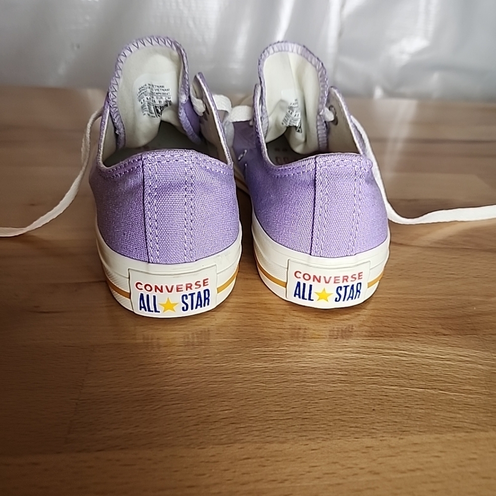 Converse Chuck Taylor All Star Low Lavender 165693C Canvas Sneakers Women 6.5 - Picture 7 of 9